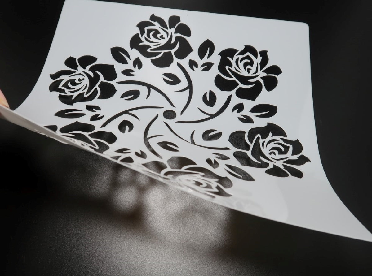7 3/4" Rose Mandala Stencil (B1) image 1