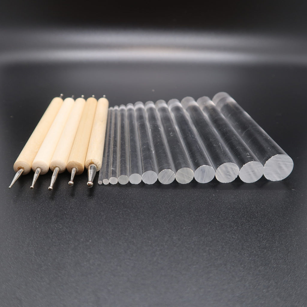 17 Piece Acrylic Rod &amp; Stylus Dotting Tool Combo Dot Mandala Lydia May image 6