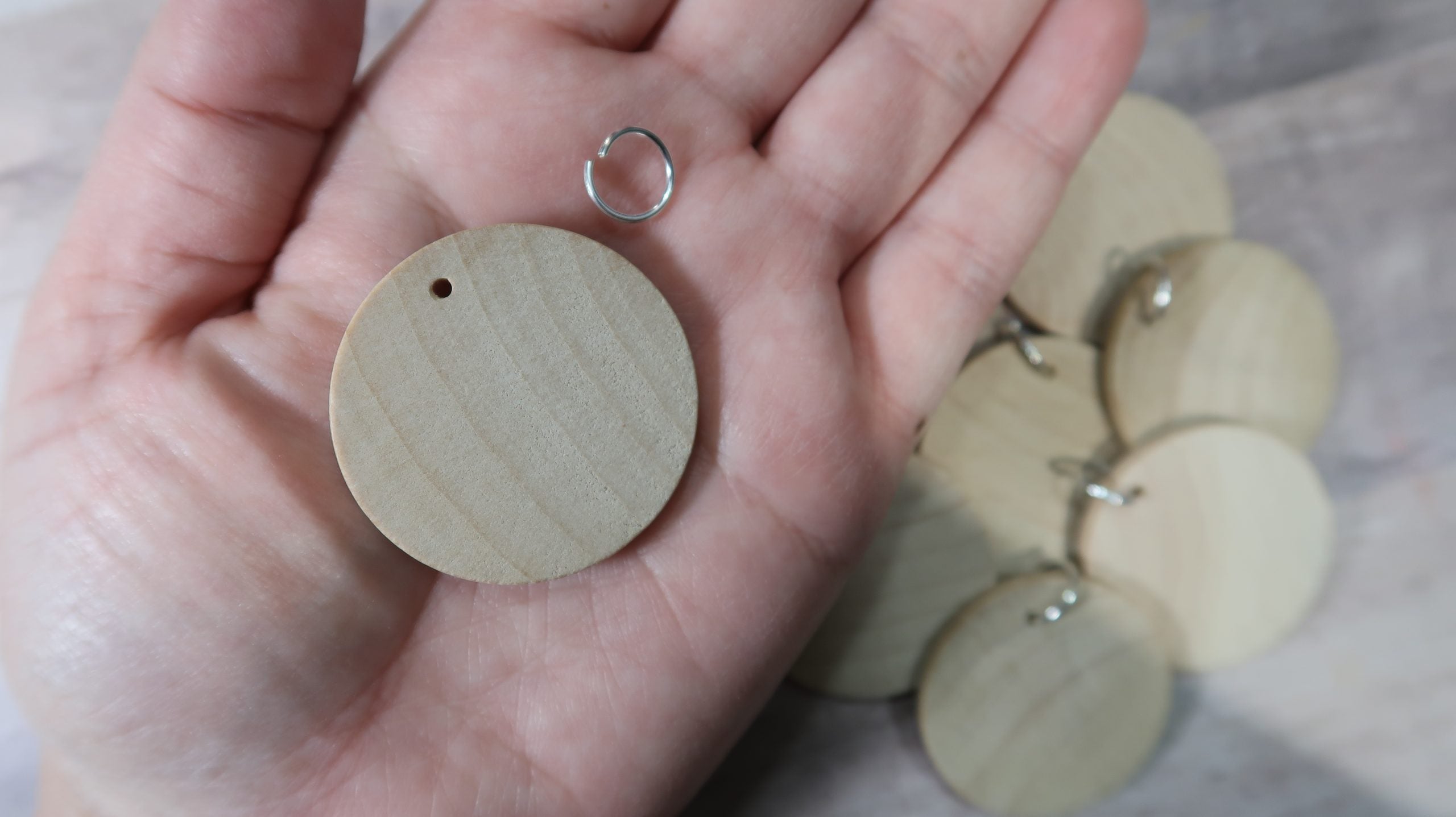 1.5" Blank Dot Mandala Wooden Pendant Lydia May image 2
