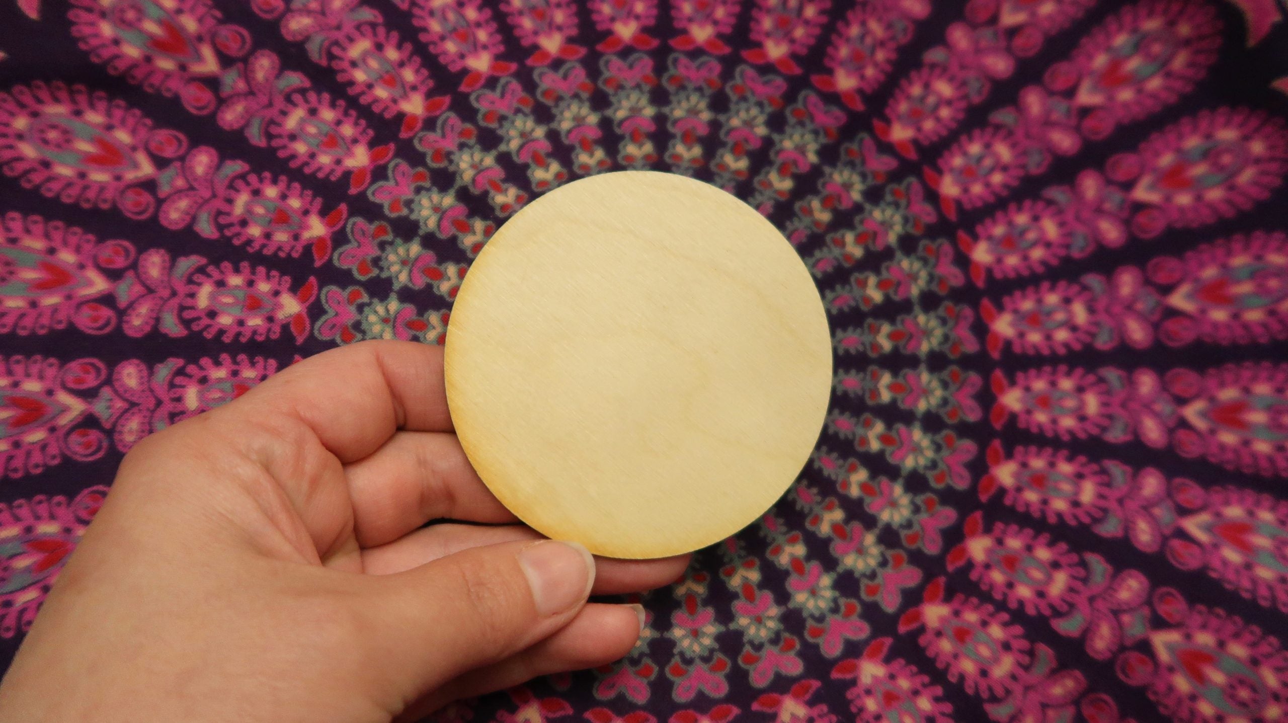 3" Wooden Disc Blanks Dot Mandala Art image 1
