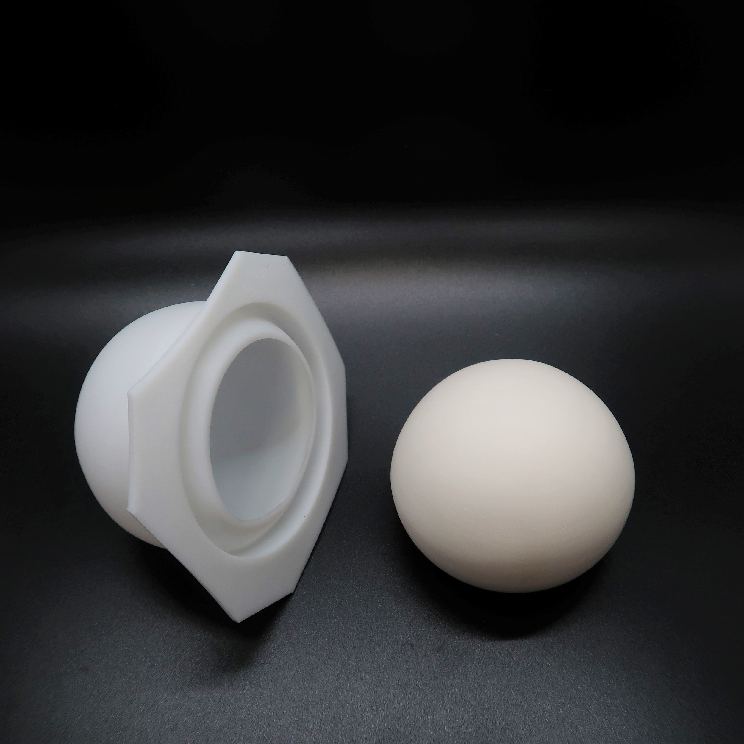 Large Sphere Silicone Art Stone Mold 2.5" image 0
