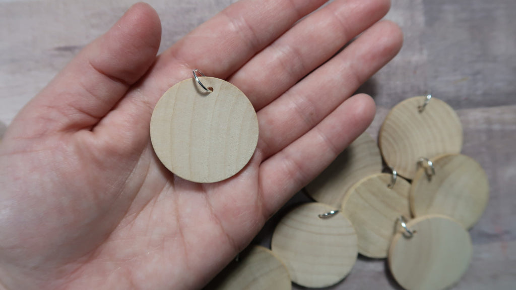 1.5" Blank Dot Mandala Wooden Pendant Lydia May image 4