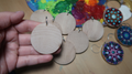 2" Blank Dot Mandala Wooden Pendant Lydia May image 0