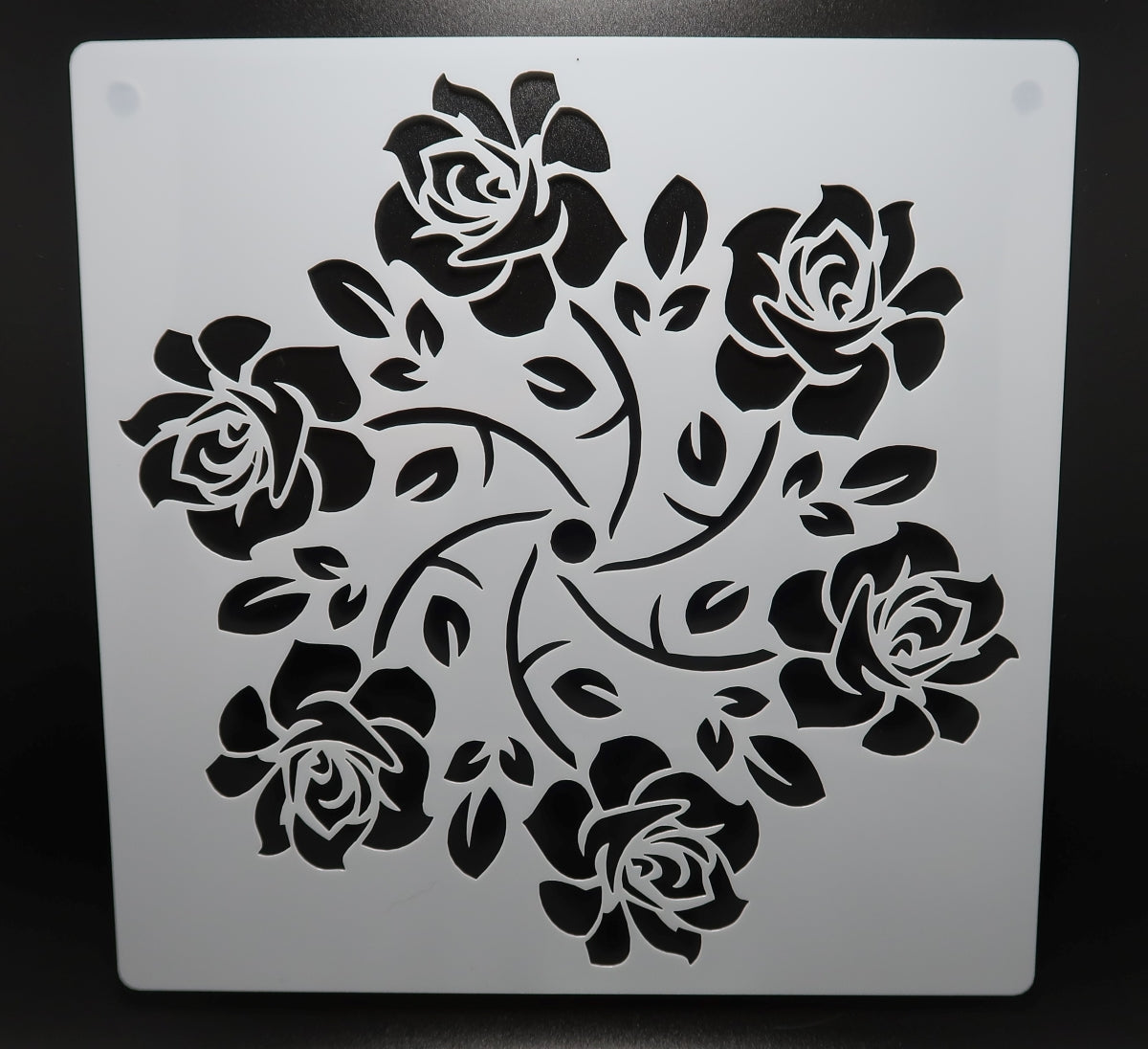 7 3/4" Rose Mandala Stencil (B1) image 0