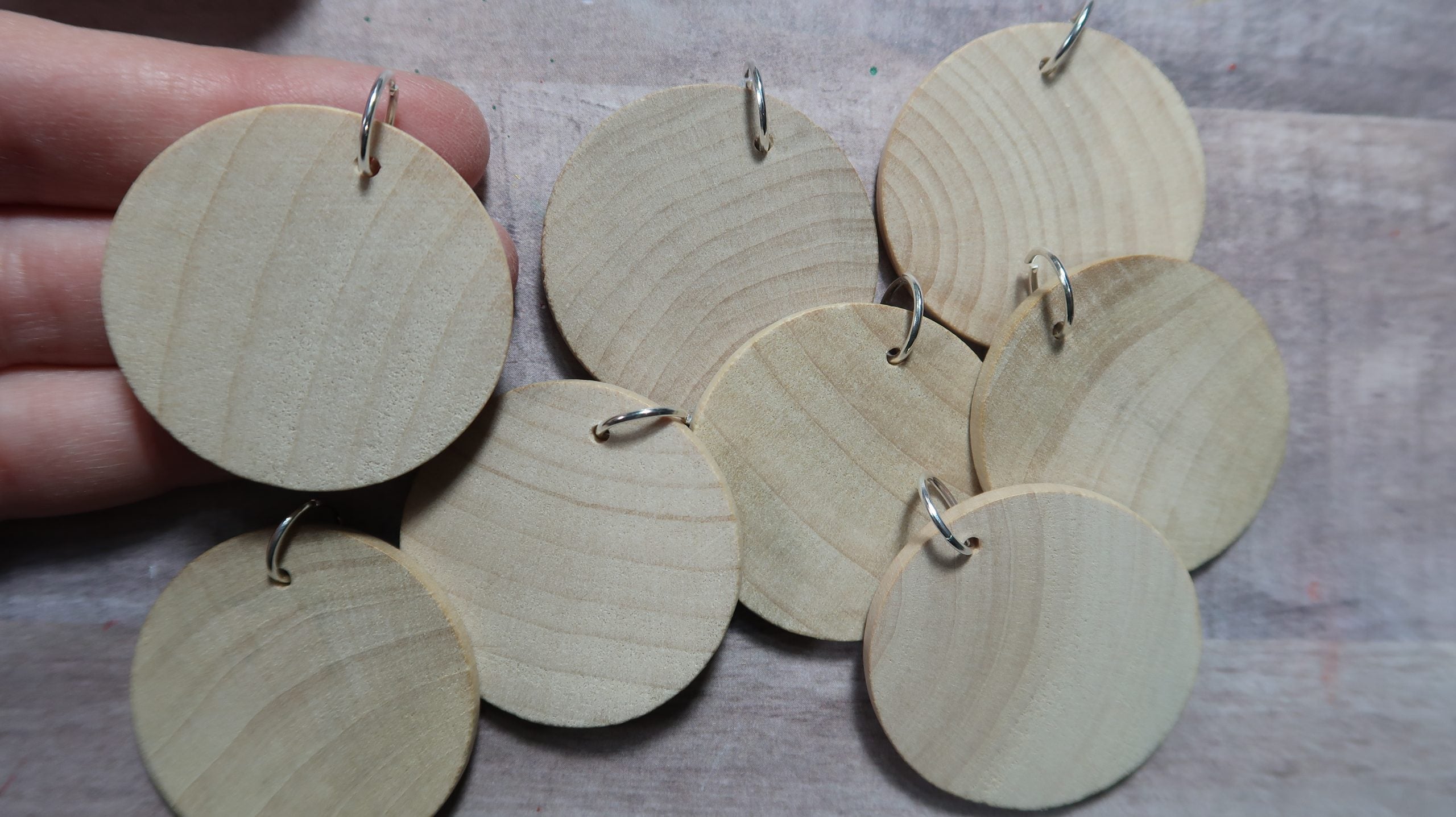 1.5" Blank Dot Mandala Wooden Pendant Lydia May image 0