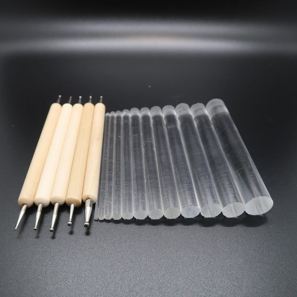 17 Piece Acrylic Rod &amp; Stylus Dotting Tool Combo Dot Mandala Lydia May image 9